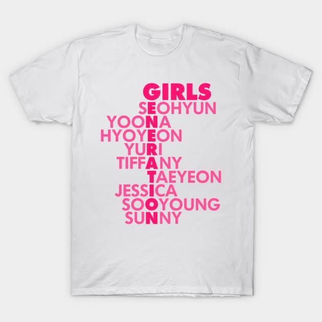 GIRL'S GENERATION Font T-Shirt by skeletonvenus